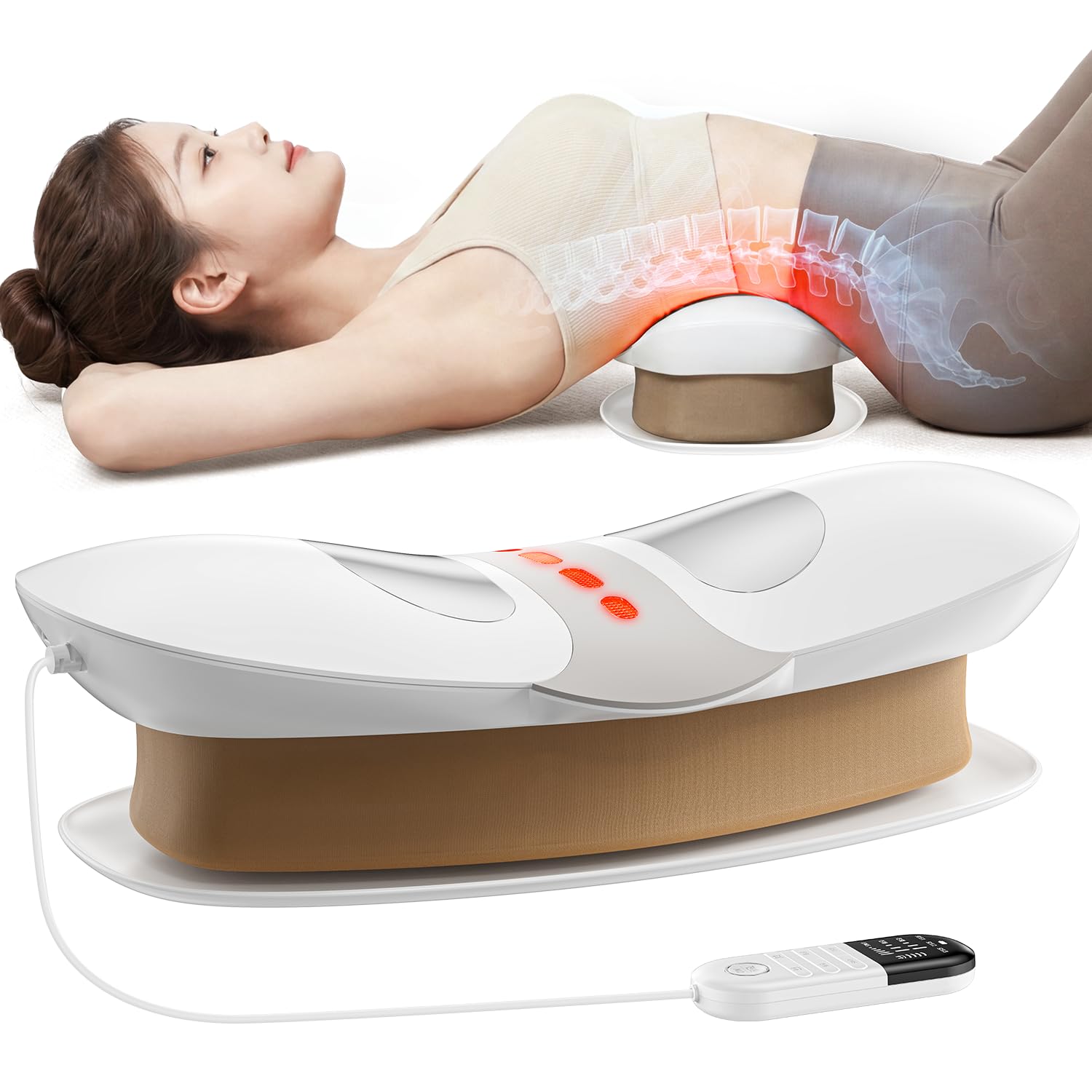 理学療法士推薦・4機能搭載 電動腰ストレッチクッション★新品未使用 Amazon.co.jp: 【理学療法士推薦】HAGOOGI 腰枕 EMS 温熱 振動 牽引